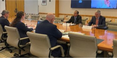Mr. Sisilo and Mr. Lafoy appearing before the 3-person Parliamentary Joint Standing Committee