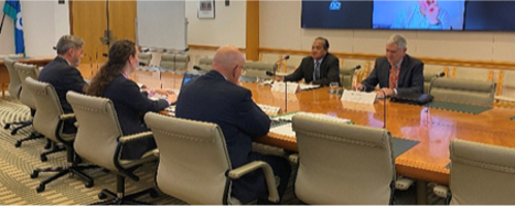 Mr. Sisilo and Mr. Lafoy appearing before the 3-person Parliamentary Joint Standing Committee