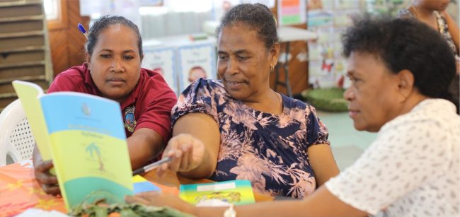 Participants during group discussions. Photo- MEHRD