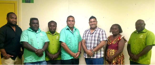 Simon Chottu standing 5th from left with CEMA Officials