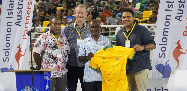 The Official Uniform and Jersey Presentation at the PacAus Launching event. Photo by Raymond Hulanga.
