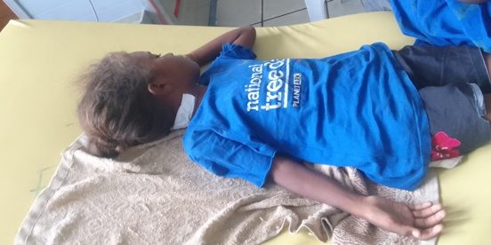 The six year old girl admiited at the Gizo Hospital Emergency Ward