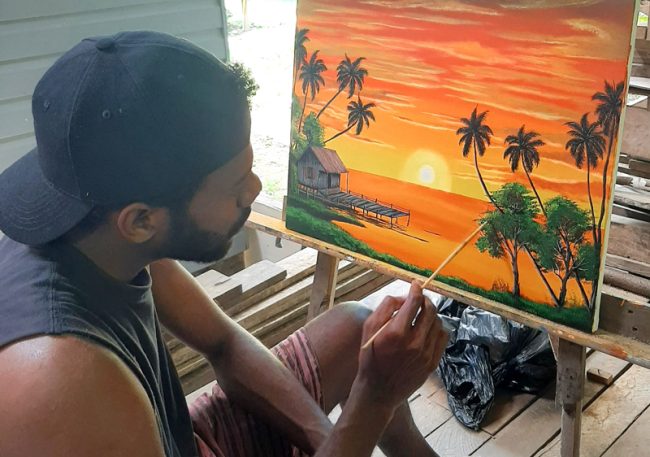 A landscape painting by Floyd Badenogo.