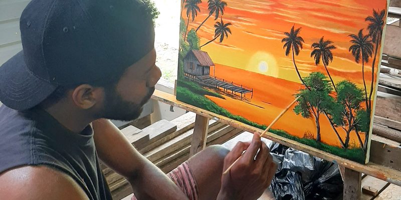 A landscape painting by Floyd Badenogo.