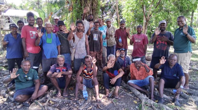 CANDO team with Surabuta Community in Langalanga Lagoon, Malaita Province