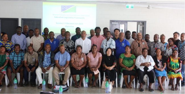 Education Providers, MEHRD officials and school leaders who participated in the capacity building training. Photo- MEHRD
