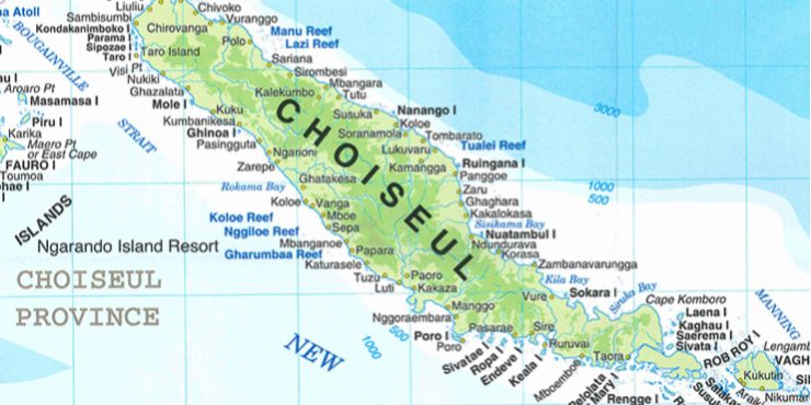 MAP OF CHOISEUL