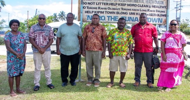 MRD Team and Noro Township President and two Councillors pose for photograph after courtesy visit in Noro.