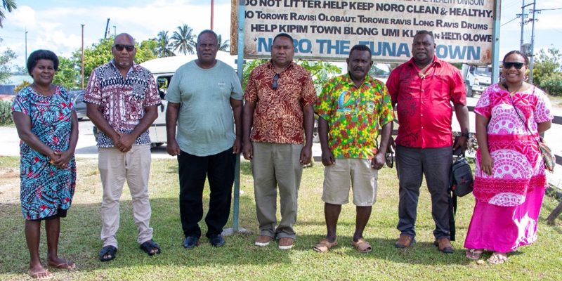 MRD Team and Noro Township President and two Councillors pose for photograph after courtesy visit in Noro.
