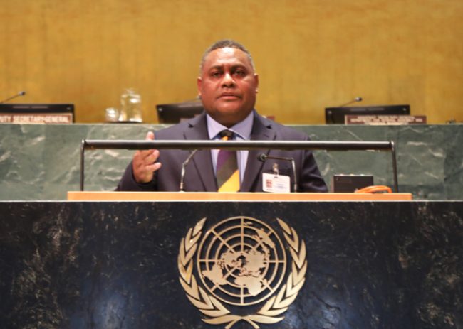 Minister for National Planning and Development Coordination Hon. Rexon Ramofafia