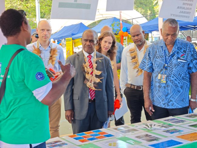 PM Manele, MP for North Malaita and other officials. Photo supplied