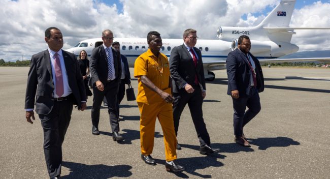 Minister Pat Conroy arrives