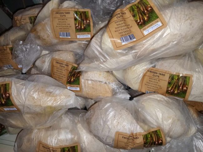 Product of Malaita taro currently at the Market