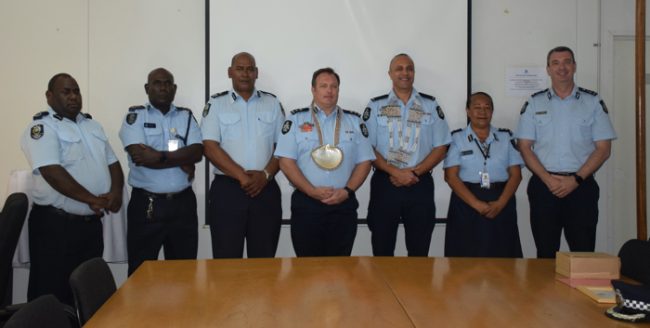 RSIPF Executive with two out going advisors and the RAPPP Commander Davis Heath