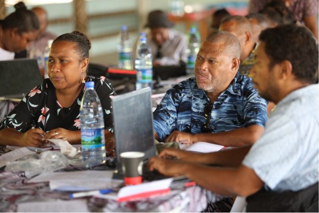 Senior staff during the workshop discussions