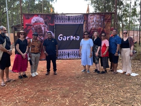 Solomon Islands Minister for Environment, Climate Change, Disaster Management and Meteorology Travor Mahaga MP along with other Pacific Island leaders at Garma Festival, August 2024