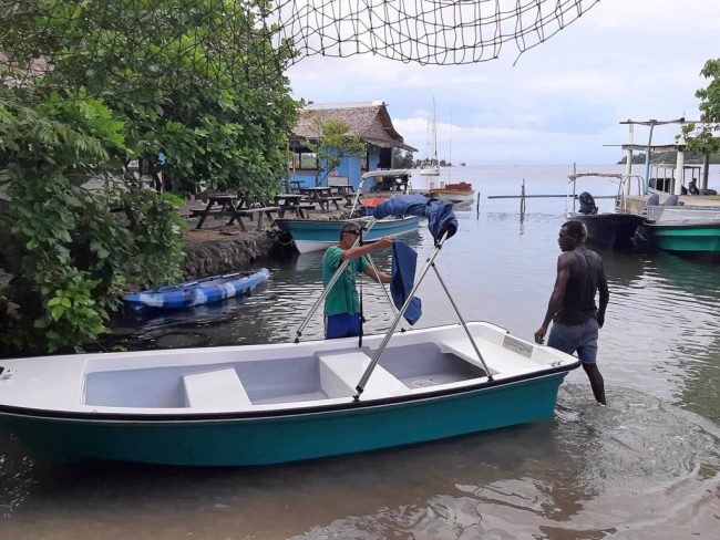 The dingy that went missing at the small baru waters