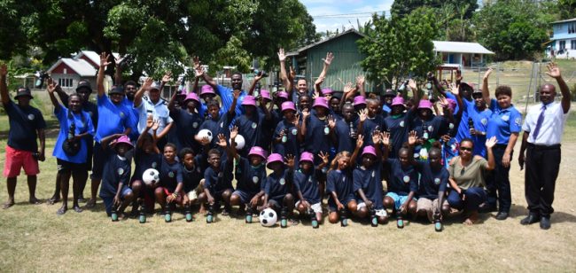 Western Tomoko U14 team with team officials and CERT, RSIPF and RAPPP members