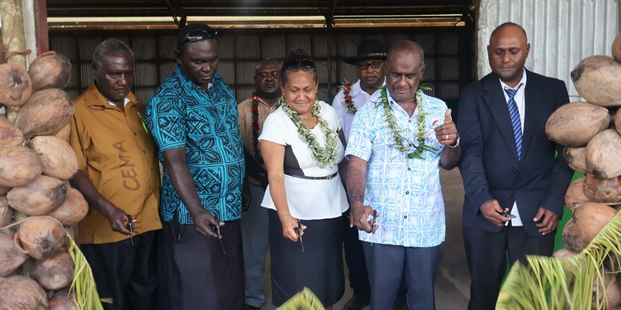 Copra buying centre in Choiseul