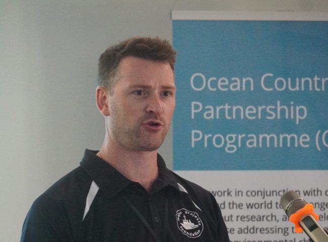 Dr. Matt Carter making his presentation.