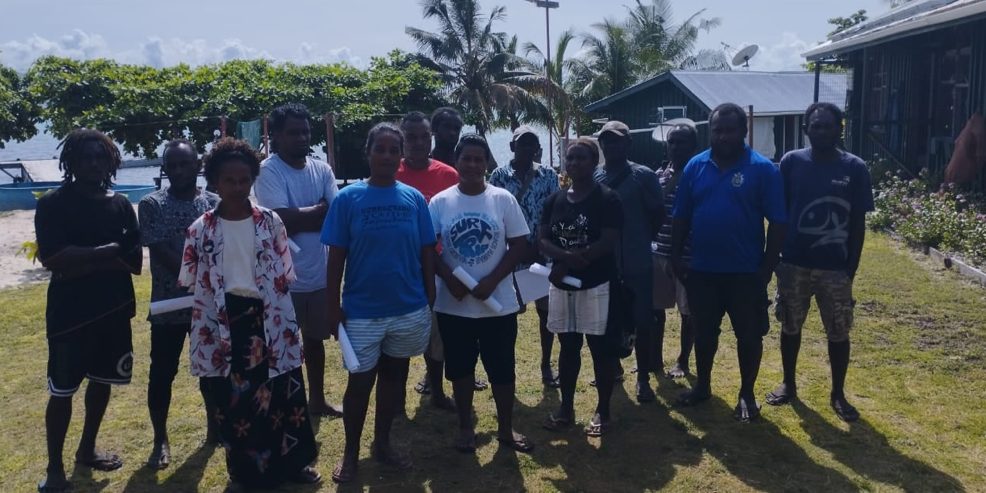 Group photo of the particpants who took part of the recent one day Seaweed training at the Nusatupe World Fish Research Hub