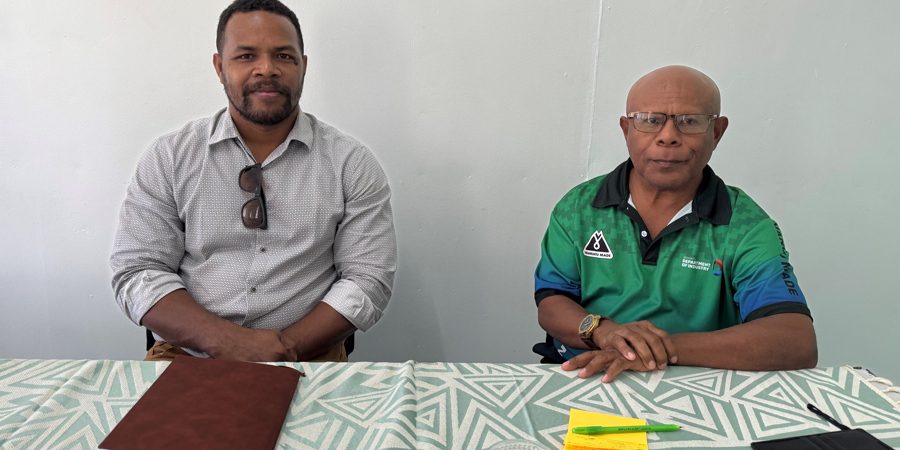 James Dolarii with Vanuatu Chamber of Commerce and Industry