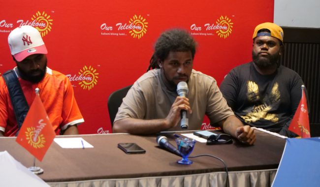 Jaro local speaking at the press conference