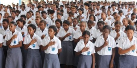 KGVI students singing their school song