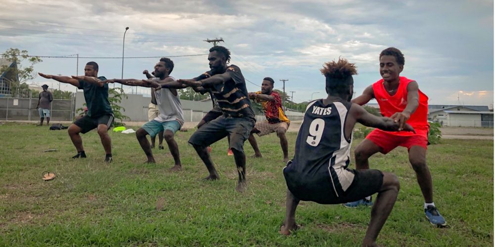 Kaiza United during one of their training sessions. Photo by Lachlan Shyves Eddie