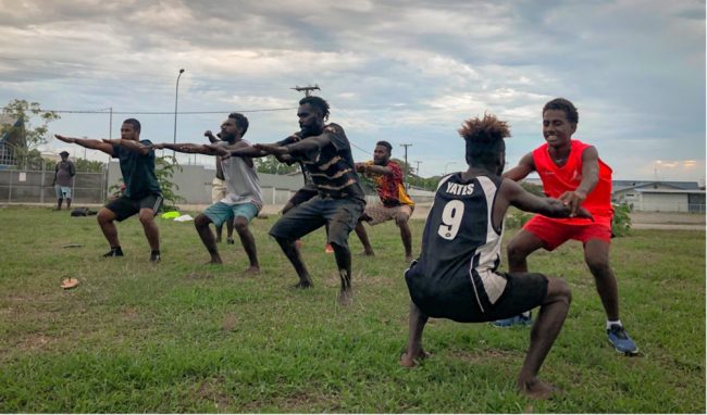 Kaiza United during one of their training sessions. Photo by Lachlan Shyves Eddie