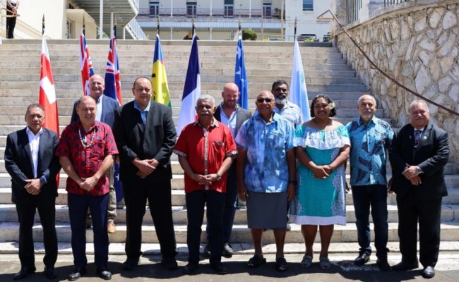 MFAET Minister, Hon. Peter Shanel Agovaka and PIF delegates