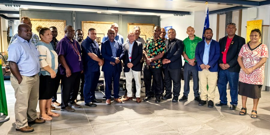 PM Jeremiah Manele with his Cabinet Ministers