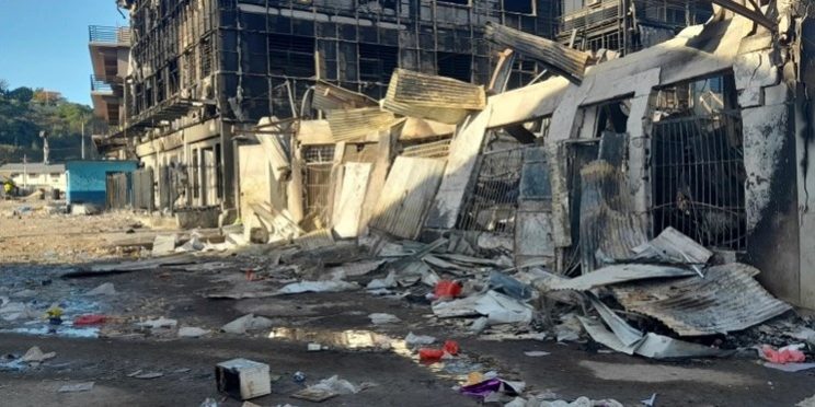 Riot aftermath. Photo supplied