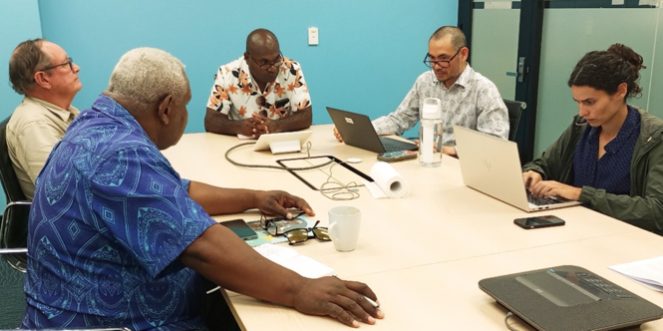 The World Bank mission team with the MAL Permanent Secretary, Dr. Samson Viulu (centre) and SIART Project Management Unit in persons and virtually during the fifth mission in September 2024