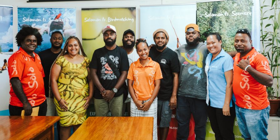 Tourism officials withe musical artists