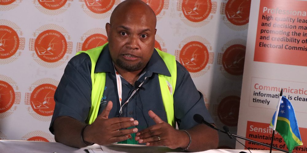 Commissioner and Chief Electoral Officer Jasper Highwood Anisi