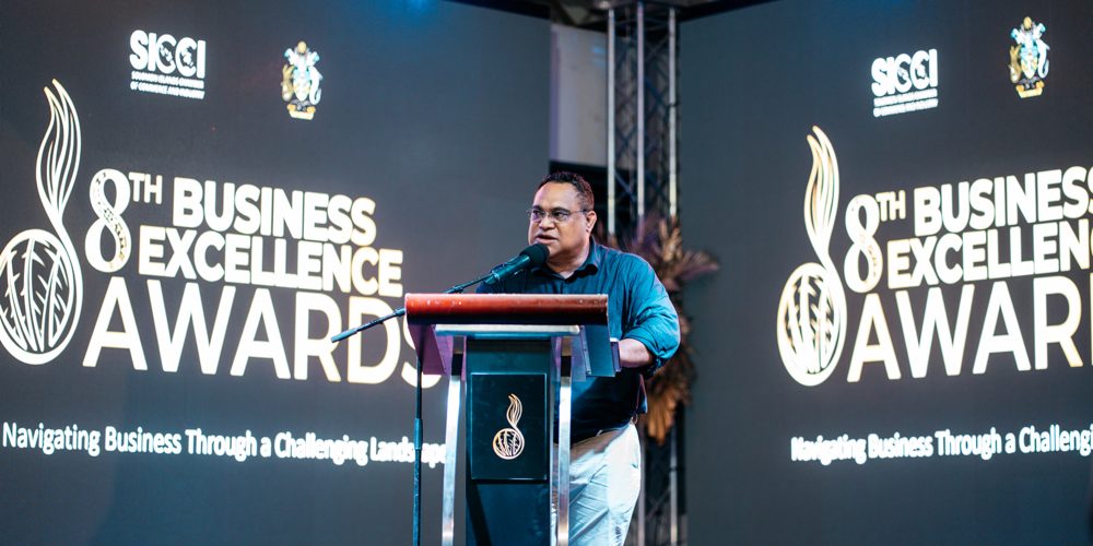 Governor of Central Bank Dr Luke Forau delivers the keynote speech (2)