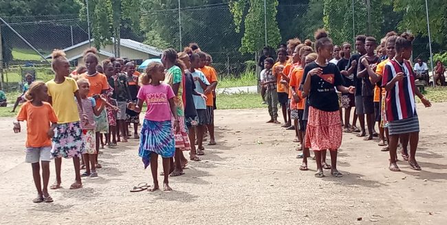 Lilisian Sunday School group perform action song