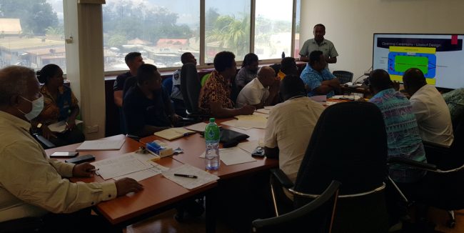 Members of the LOC during its second meeting at the Ministry of Home Affairs Conference Center today (Tuesday 12 November)