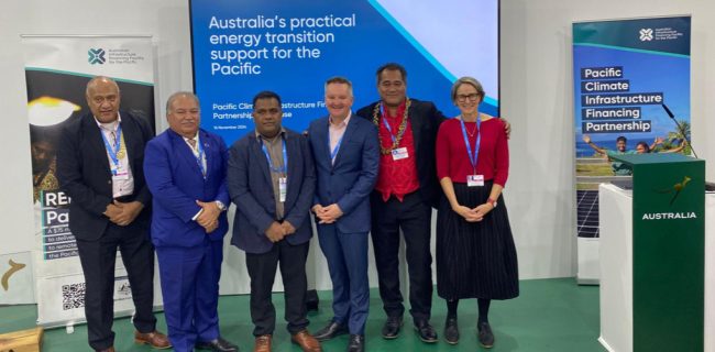 Solomon Islands Minister of Environment, Climate Change, Disaster Management and Meteorology, the Hon Trevor Hedley Mahaga, attended the announcement at COP29 with Australia’s Minister Climate Change and Energy, the Hon Chris Bowen MP.