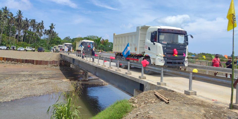 The new Tinahula bridge in Central Guadalcanal.