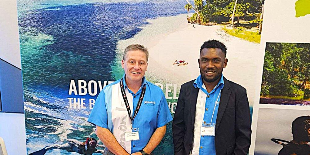 Tourism Solomons Richard Skewes and Brenden Mautoa at the ATIA Beyond Borders Summit