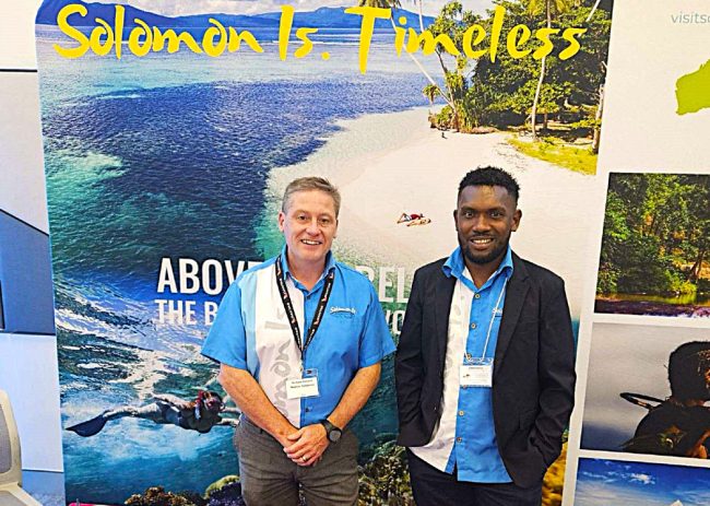 Tourism Solomons Richard Skewes and Brenden Mautoa at the ATIA Beyond Borders Summit