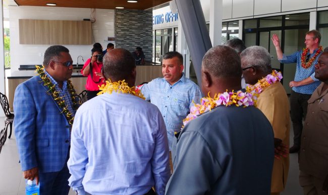 Eranda Kotelawala briefing the government officials about the new terminal