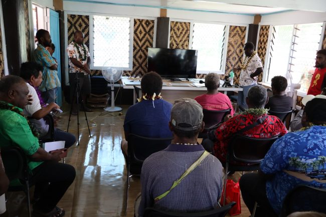 Guests inside the new DVI center at Namobaula in central kwara’ae