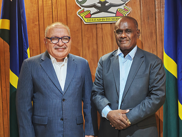Prime Prime Minister Honorable Jeremiah Manele, MP, and Honorable Peter O’Neil, MP.Minister Honorable Jeremiah Manele, MP, and Honorable Peter O’Neil, MP