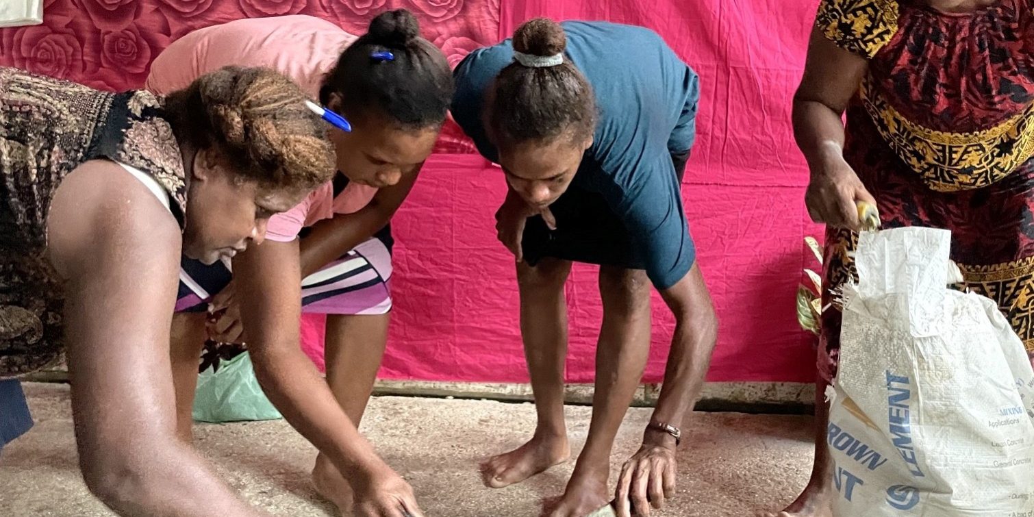 Some of the ladies during practical session