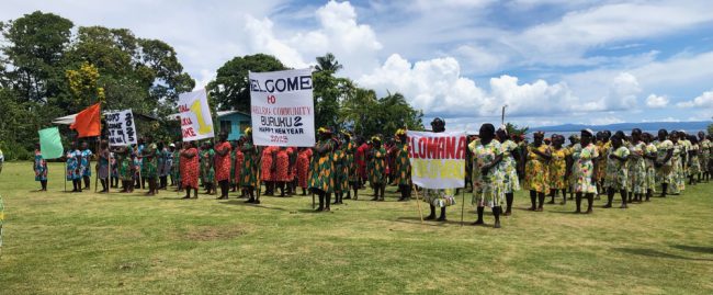 All the women during the parade