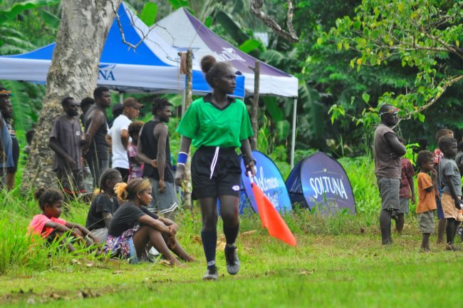 Lilach Panda officiating a match during Kenwood Harry’s Cup. Photo by LACHLAN SHYVES EDDIE