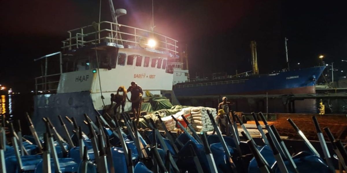 North Malaita Constitunecy Project materials ready to be shipped over to Malaita last week